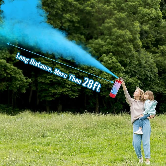 QIYVLOS Giant Gender Reveal Fire Extinguisher 2 Packs, Gender Reveal Ideas, Baby Boy Reveal Party Ideas for Gender Reveal Decorations with 2.3ib Powder (Blue)