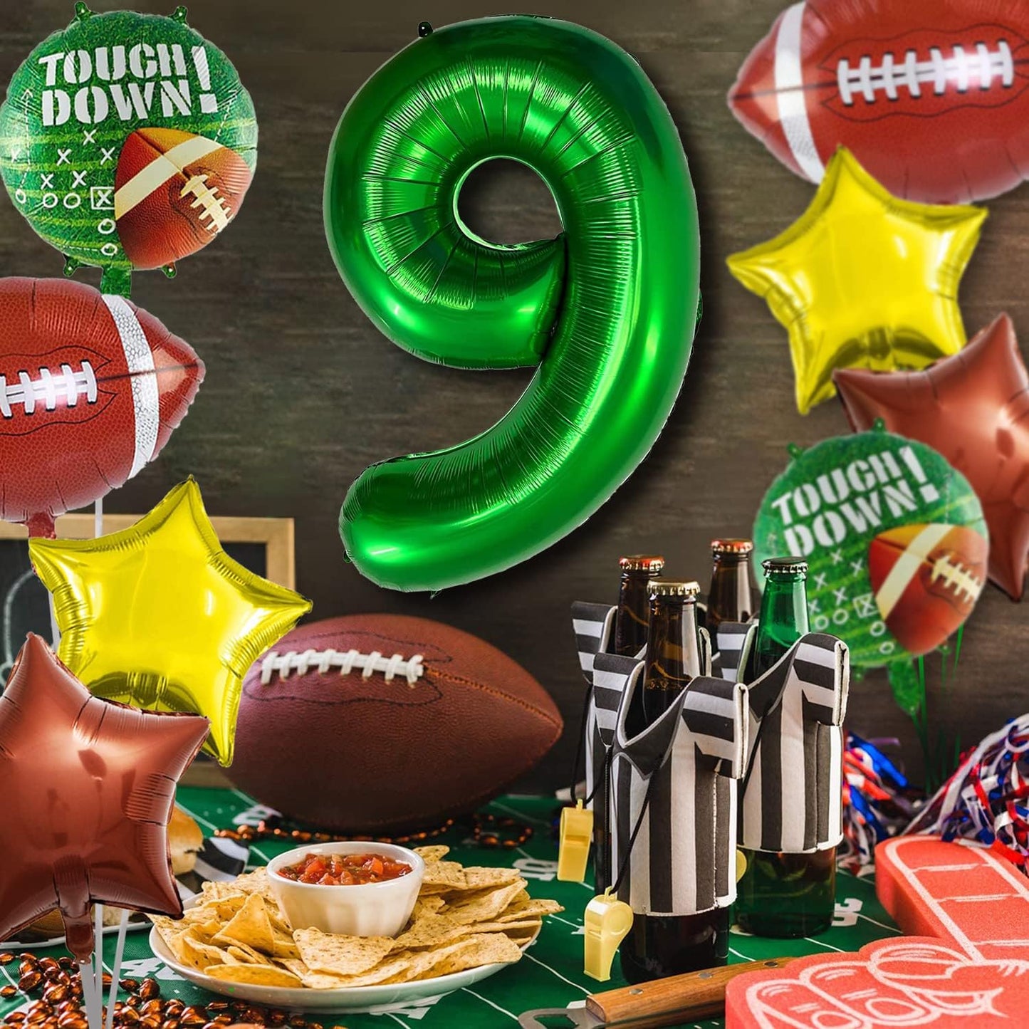 Football Balloons Set Football Birthday Party Decorations Football Touchdown Sports Theme Birthday Party Decoration, Tailgate Game Day Football Theme Supplies Birthday Party Decorations