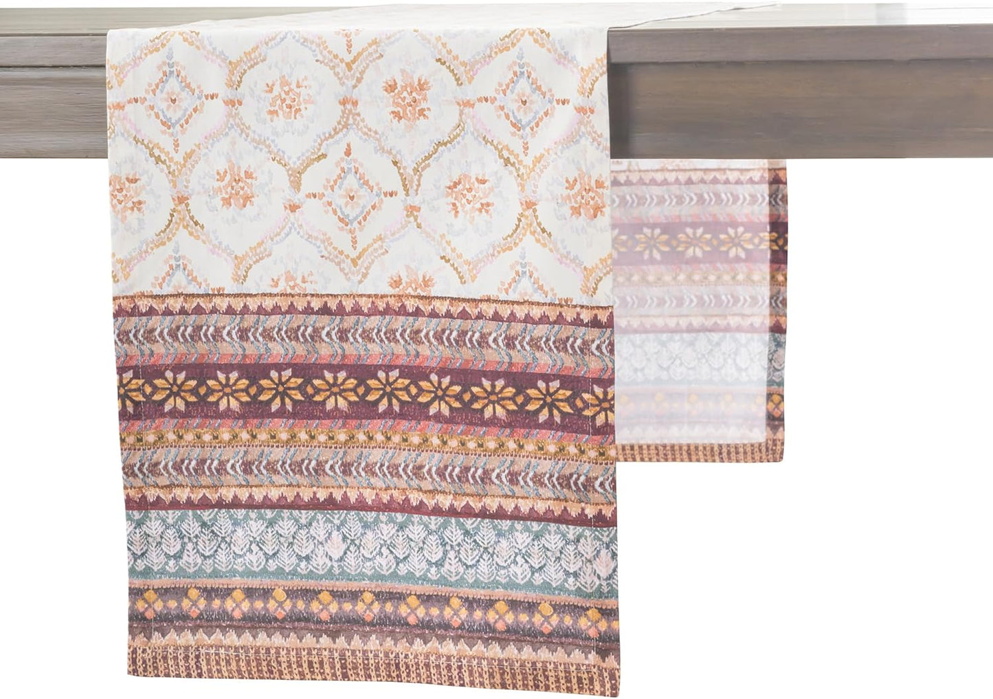 Maison d' Hermine Table Runner 100% Cotton Single Layer Table Runners 90 inches Long for Thanksgiving Christmas Decorations Home Kitchen Dining Party Wedding (Fair Isle, 14.5" x 90")