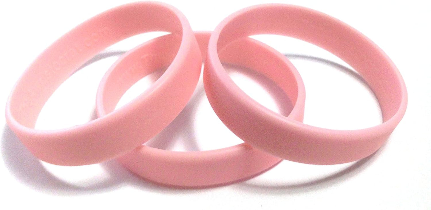 TheAwristocrat 1 Dozen (12) Multi-Pack Blank Rubber Wristbands Silicone Bracelets - Select from a Variety of Colors