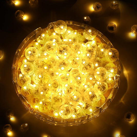 ZGWJ 100PCs Mini Led Lights for Paper Lantern, Led Balloons Light up Balloons for Neon Party Lights Easter Eggs Christmas Halloween Birthday Party Wedding Decoration