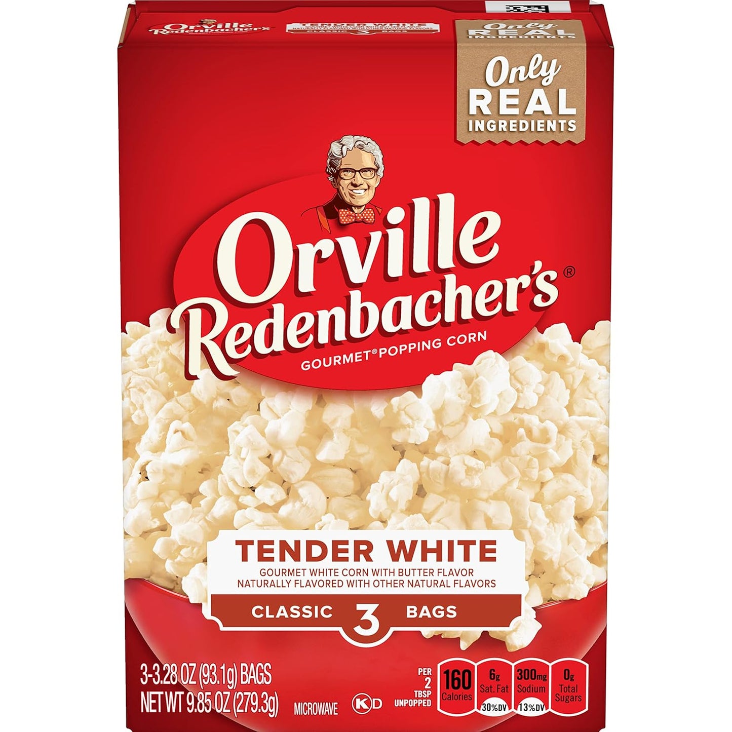 Orville Redenbacher's Microwave Popcorn, White Corn, 3.28 oz., 3-Count (12 Boxes)
