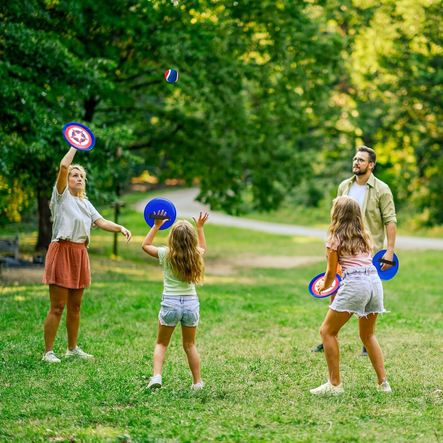 PlayZap Toss and Catch Ball Set Upgraded - Kids Baseball Toys Sturdy PVC for Family Games - Water-Resistant Great for Beach Pool Yard Outdoor - Gift for 3 4 5 6 7 8 9 10 11 12+ Years Old Boys Girls