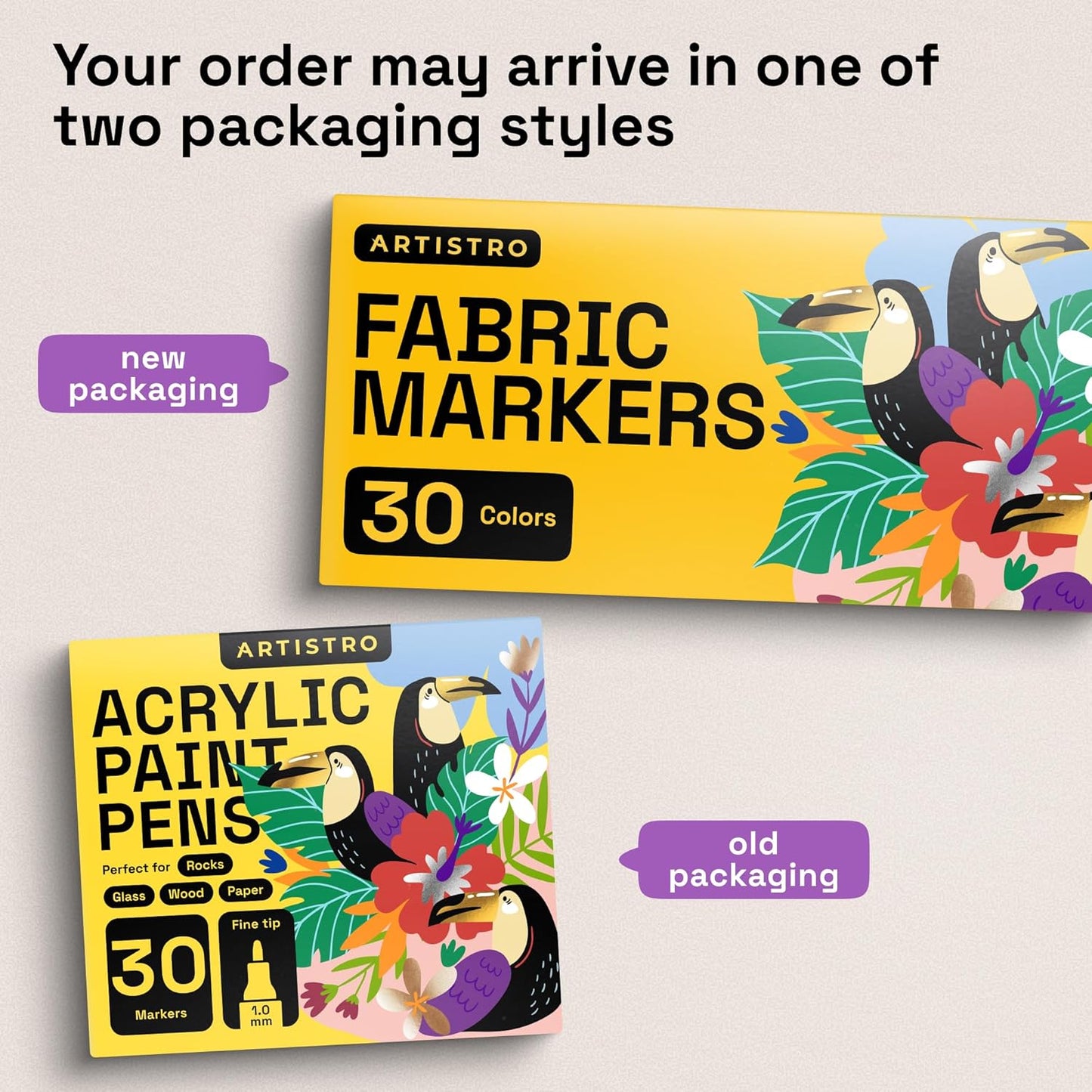 ARTISTRO 30 Fabric Markers - Fabric Decorating Kit - Permanent for Clothes - Acrylic Paint Pens for Sneakers, Bags, Shoes, Textile, Canvas, Sewing, Craft, DIY - Fine Tip