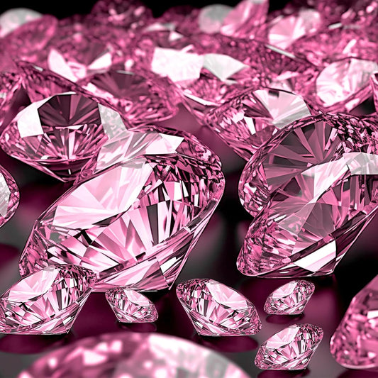 Hicarer 800 Pieces Diamond Decorations Acrylic Diamond Table Scatter Crystals for Table for Vase Fillers Party Table (Pink, 30mm, 20mm, 12mm, 8mm, 4mm)