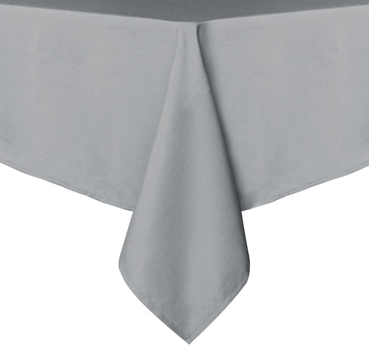 sancua Rectangle Tablecloth - 70 x 120 Inch - Stain and Wrinkle Resistant Washable Polyester Table Cloth, Decorative Fabric Table Cover for Dining Tables, Buffet Parties and Camping, Silver Grey