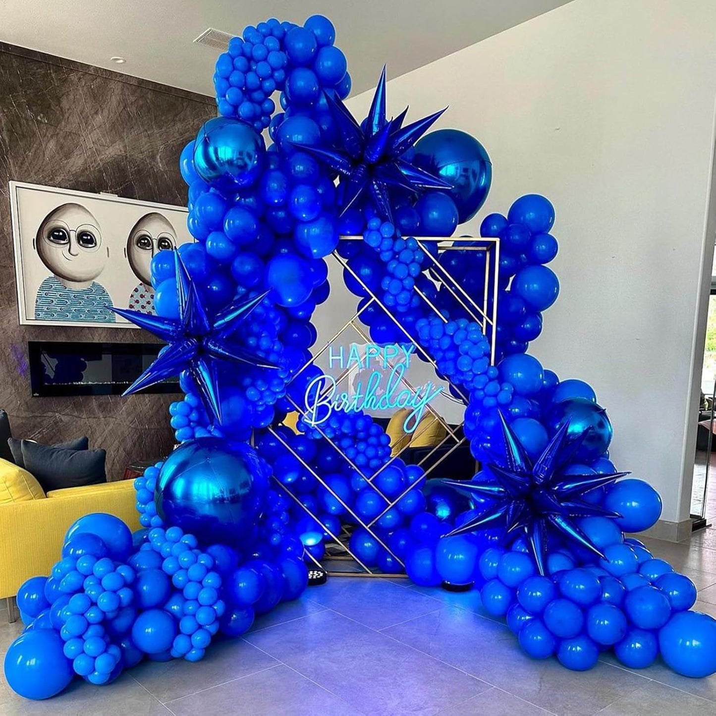 60Pcs Dark Blue & Royal Blue Mini Matte Helium Balloons - 5'' Small, Perfect for Birthday, Baby Shower, Gender Reveal & Graduation Parties