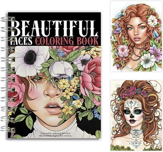 ZHIJIANHZ Coloring Book for Adults with Detailed Portraits and Fashion Illustrations, 30 Pages of People and Character Designs for Artistic Relaxation, 6.7x6.7 Inch for Stress Relief