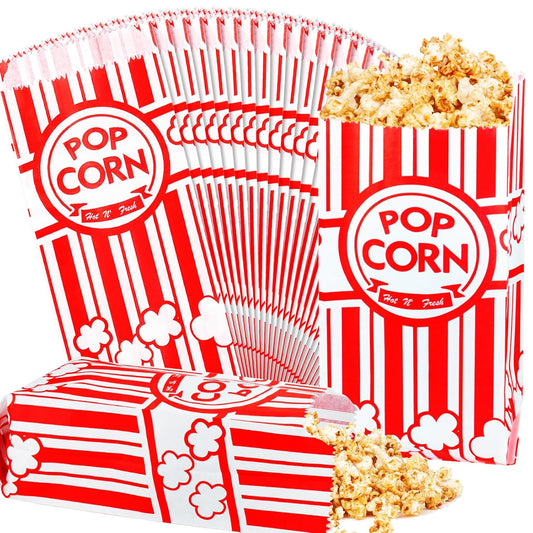 300pcs Paper Popcorn Bags for Party, 1 Oz Small Vintage Individual Servings Popcorn Container Pop Corn Bags Bulk for Popcorn Machine Accessories Supplies Movie Nights (300)