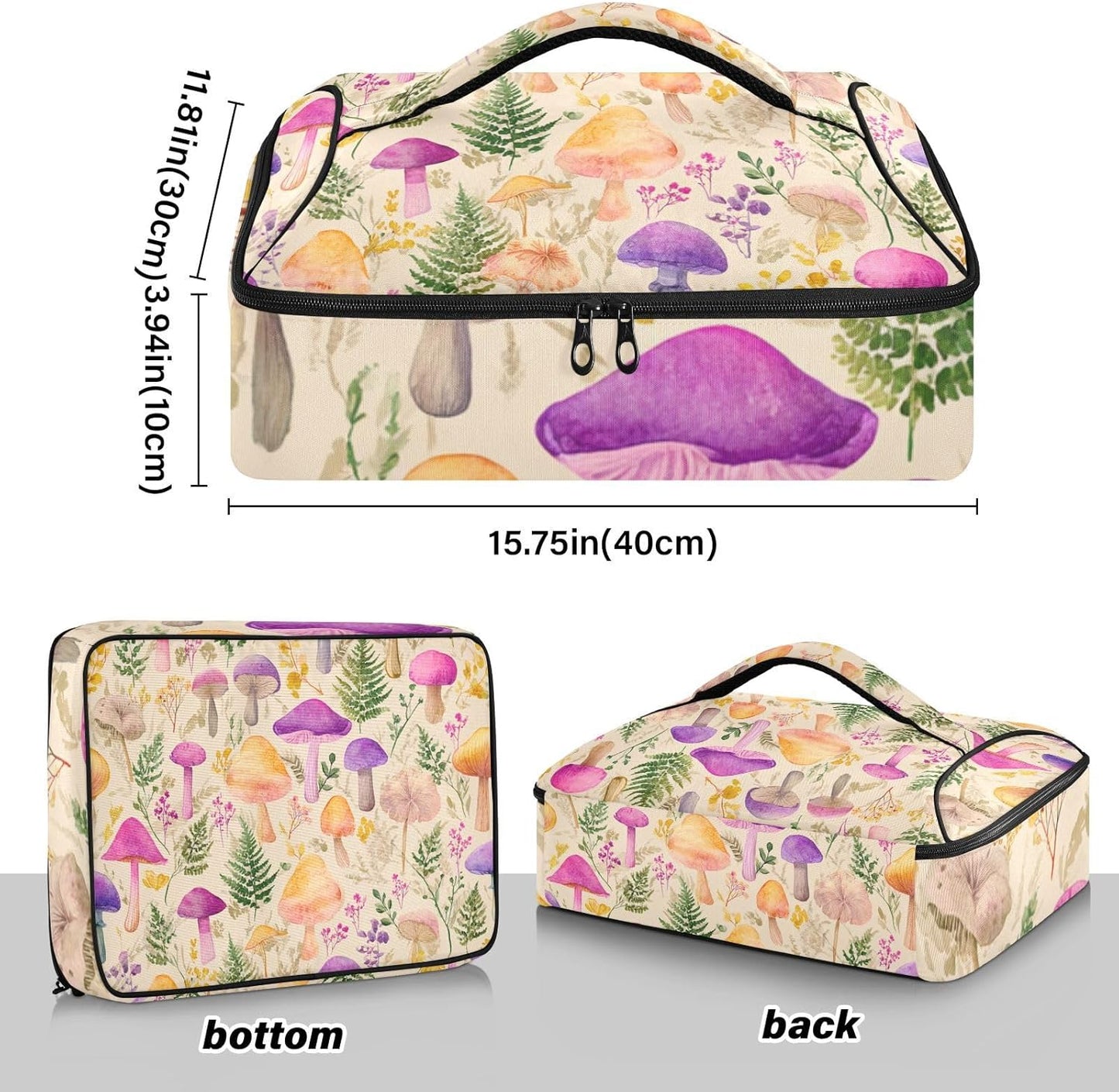 Casserole Carriers for Hot or Cold Food Reusable Casserole Dish Carrier Insulated Thermal Large Capacity Durable Perfect for Party Camping Family Gatherings Yellow Fish