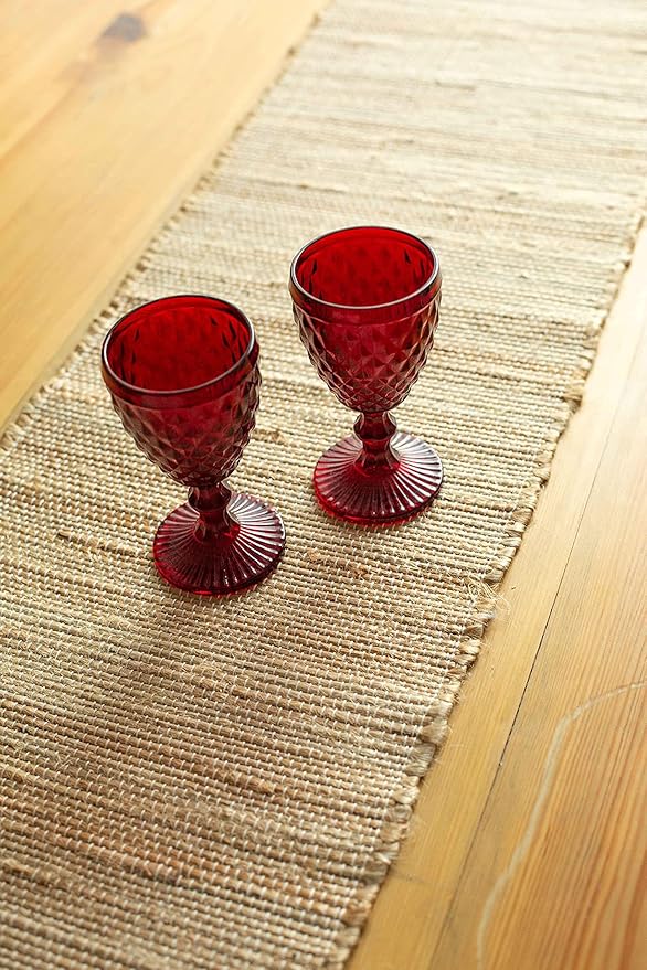 Chardin Home 13x90 Inch Handcrafted Table Runner – Eco-Friendly Natural Jute and Hemp – Rustic Boho Farmhouse Table Decor – Sustainable Dining Table Accent for Everyday or Special Occasions