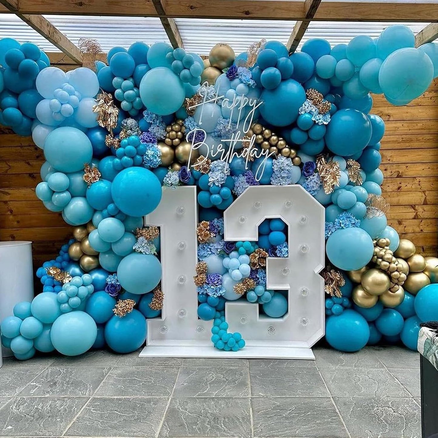 Peacock Blue Balloons 12 Inch, 50 Pcs Turquoise Blue Balloon Teal Blue Latex Balloons Matte Dark Teal Aqua Blue Helium Balloons for Birthday Baby Shower Wedding Whale Theme Party Decorations