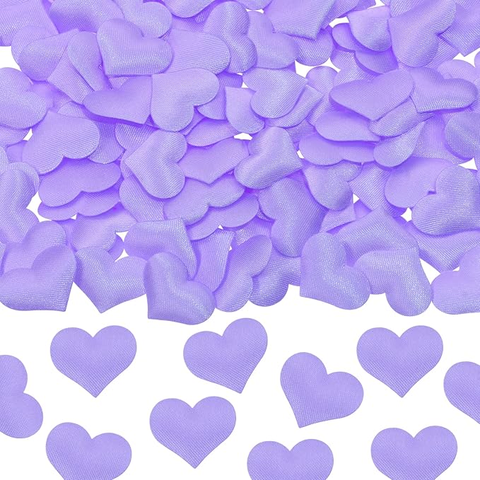 ONLYKXY 200Pcs Sponge Decor Flower Heart Shape Petals Table Wedding Decoration Glitter Confetti for Wedding Party Valentine's Day Scatter Ponge Petal Confetti (Purple)