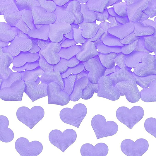 ONLYKXY 200Pcs Sponge Decor Flower Heart Shape Petals Table Wedding Decoration Glitter Confetti for Wedding Party Valentine's Day Scatter Ponge Petal Confetti (Purple)