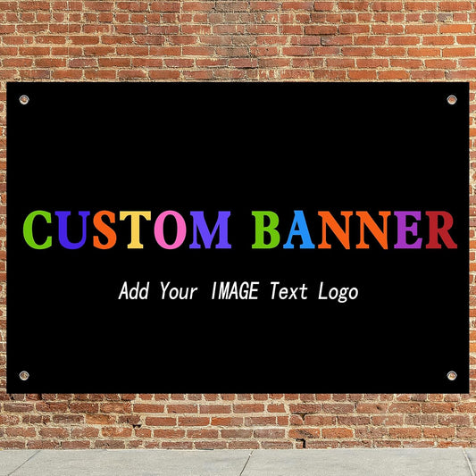 Custom Banners And Signs 6x4 Ft,Personalized Banner With Photo/Text, Banners Customized For Business Birthday Graduation Parties Indoor Outdoor