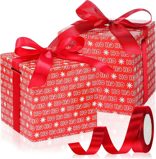 Dispowreath 48 Pcs 4x4x4 Christmas Gift Boxes with Ribbon Xmas Small Box with Lids Treat Boxes for Gift Wrapping Ornaments Wedding Holiday Birthday Party Favor(HO)