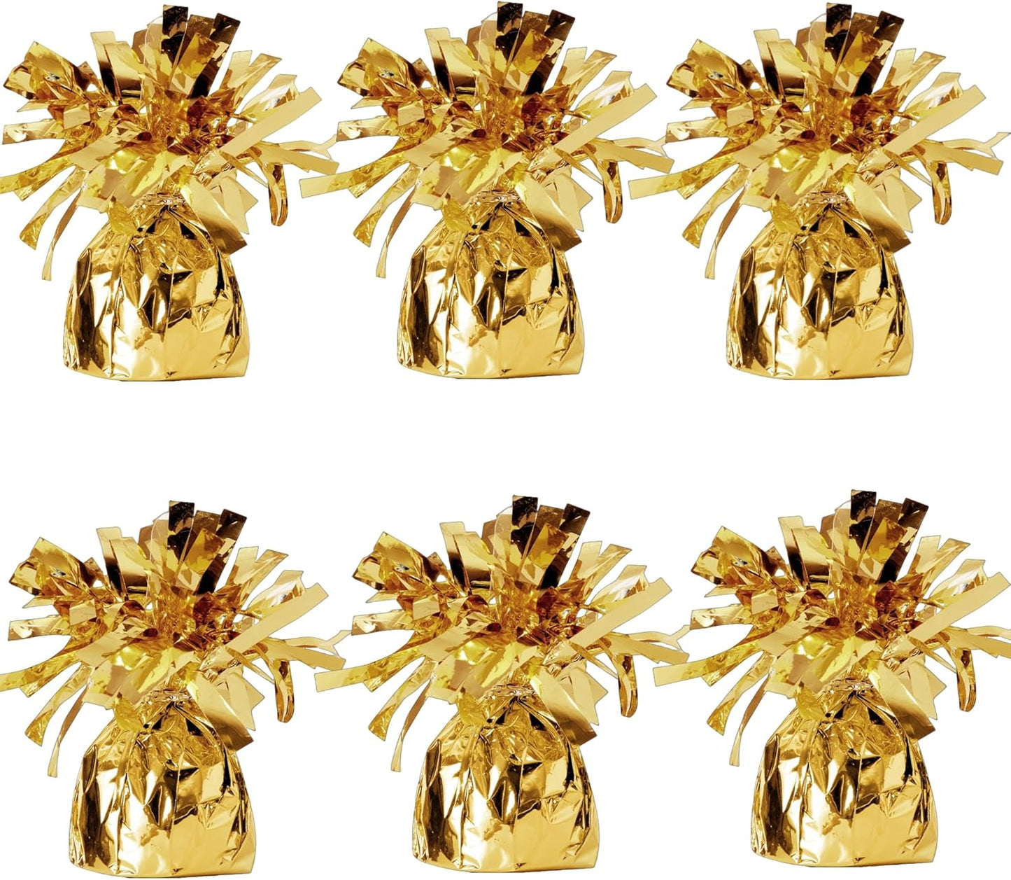 balloon weights are perfect for parties, birthdays, weddings. Each pack includes 6PCS durable weights that easily decorate balloons and elevate any celebration. (Gold)