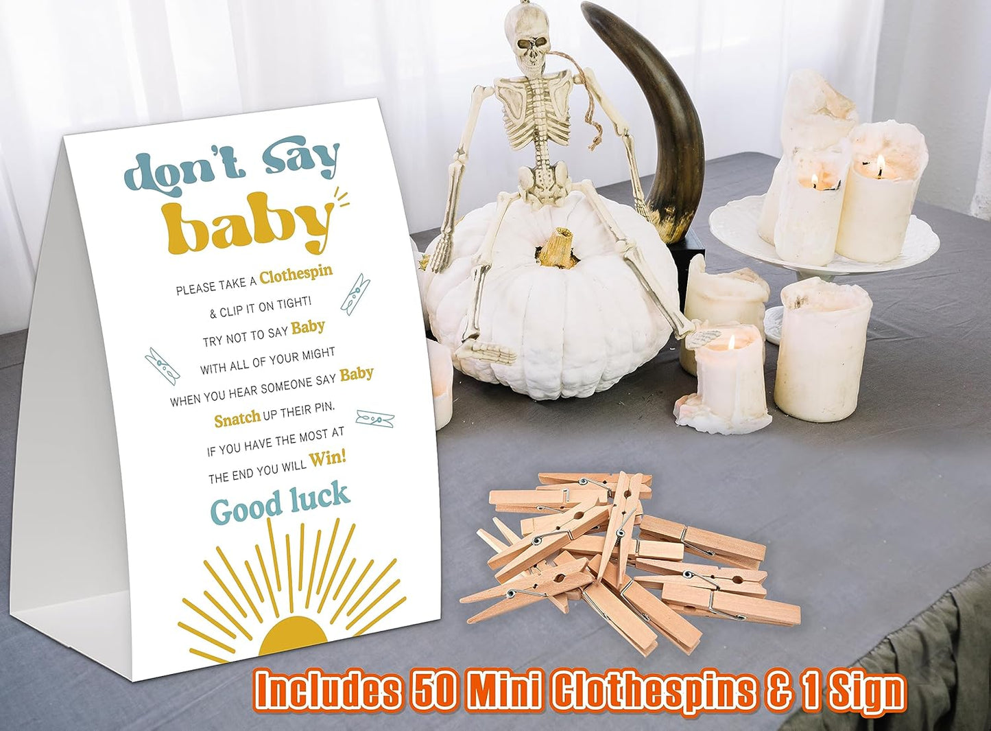 Sunshine Shower Decorations,Don't Say Baby Baby Shower Game,Gender Neutral Baby Shower Decorations,Small Clothespin Game,Baby Shower Ideas,Baby Shower Games 50 Guest,Fall Party Games