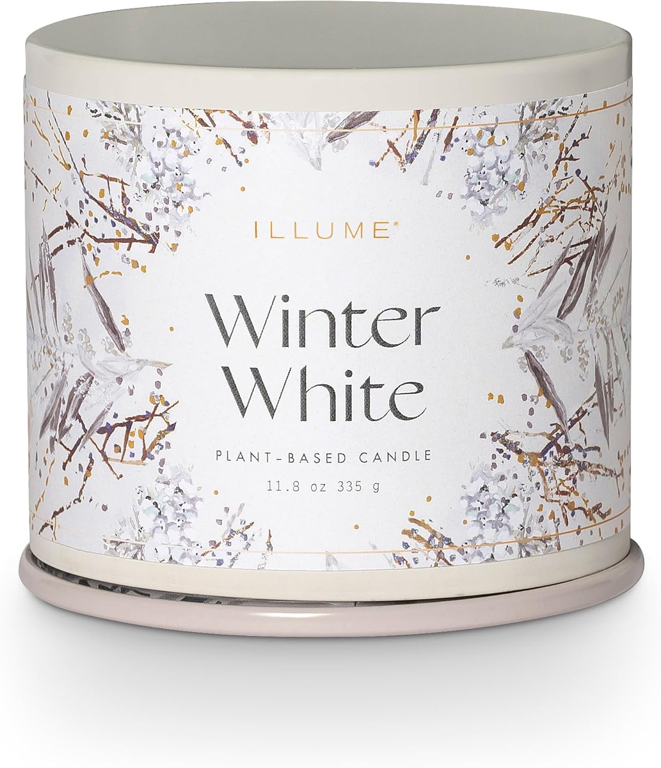 ILLUME Vanity Tin Candle, Winter White, Signature 11.8 oz. (Pack of 6)