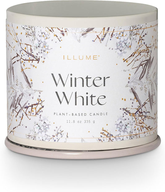 ILLUME Vanity Tin Candle, Winter White, Signature 11.8 oz. (Pack of 6)