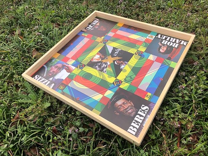Jamaican Ludo Reggae Legends Edition – 24x24 Oversized Board Game | Unique Family Game for Adults & Friends | Gift for Dad, Mom, or Grandparents | Perfect for Family Game Night & Outdoor Events
