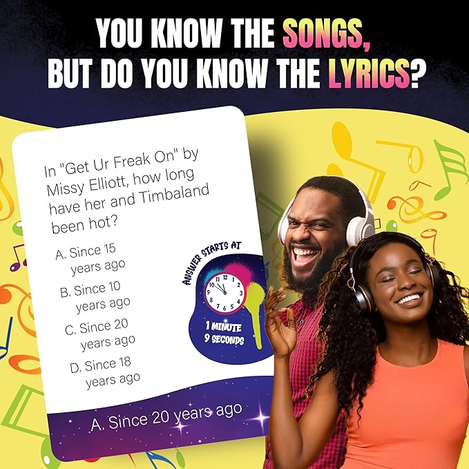 Lyric Legend 2000s Hip-Hop and Rap Music Trivia Game Collection – Expandable Multi-Deck Finish The Lyrics Party Game Set for Game Night, Families & Groups - 3 Games in One Box!