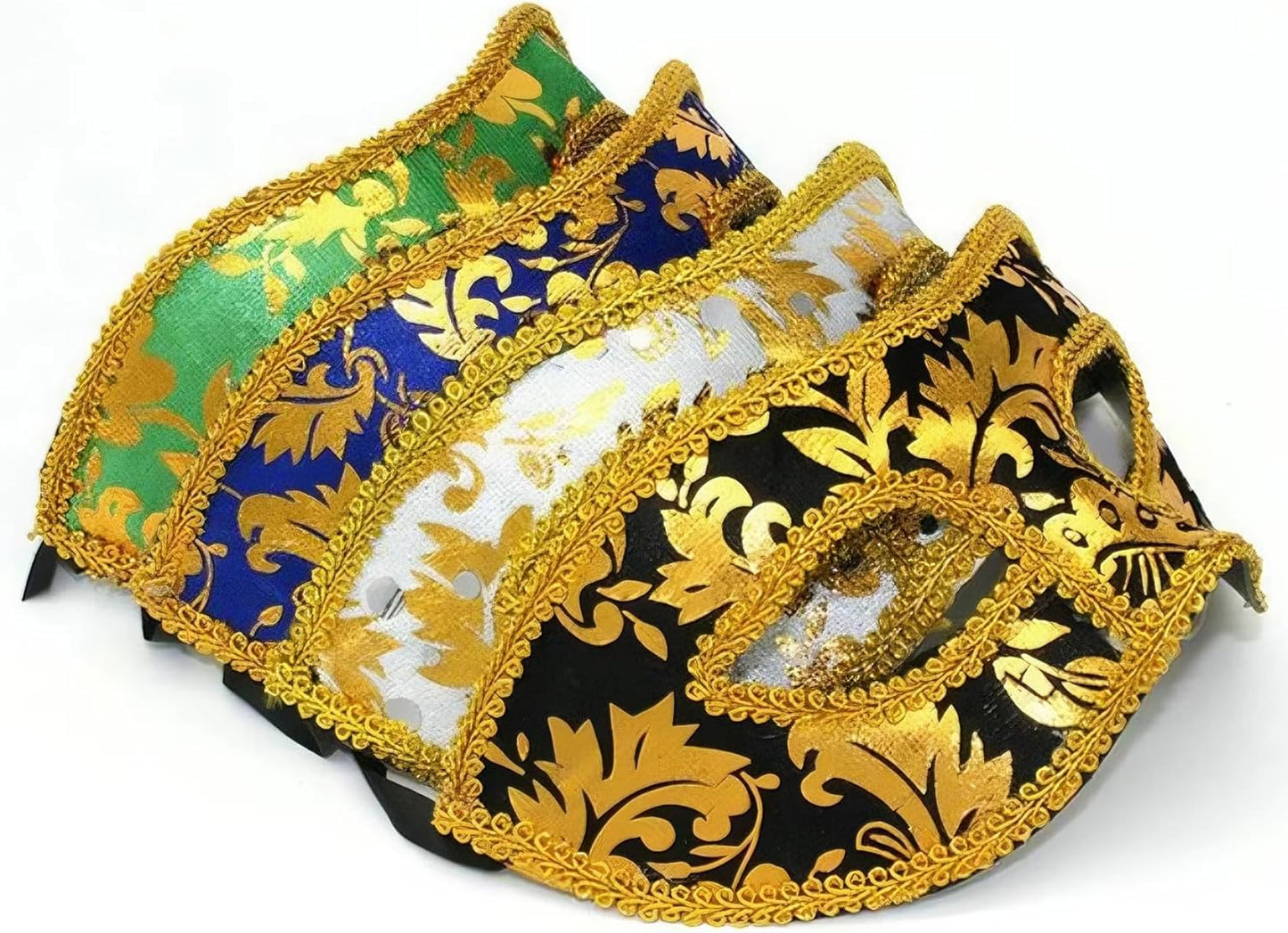 Masquerade Masks Set - Venetian Carnival Masks for Men & Women | Elegant Mardi Gras, Ball, Halloween Costume Masks