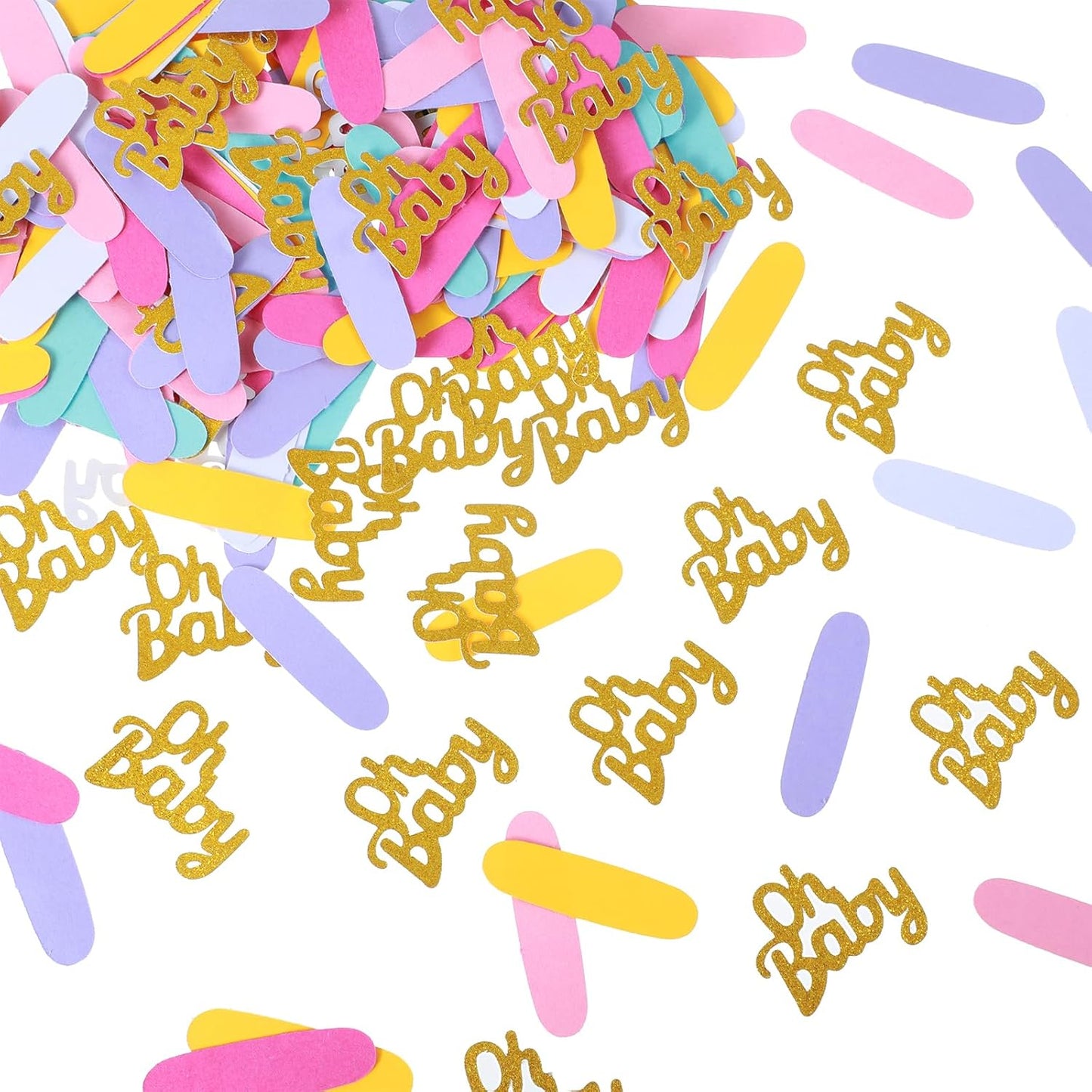 350 Pieces Baby Confetti Sprinkles, Donut Table Confetti Colorful Rainbow, Table Scatter for Kids Adult Party Baby Shower Decorations