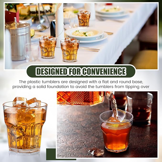 Tioncy 50 Pcs Acrylic Drinking Glasses 5.4 oz Small Whiskey Glass Clear Shot Glasses Bulk Unbreakable Stackable Oktoberfest Drinkware Mini Beer Mug for Drinking Bars Wine Vodka