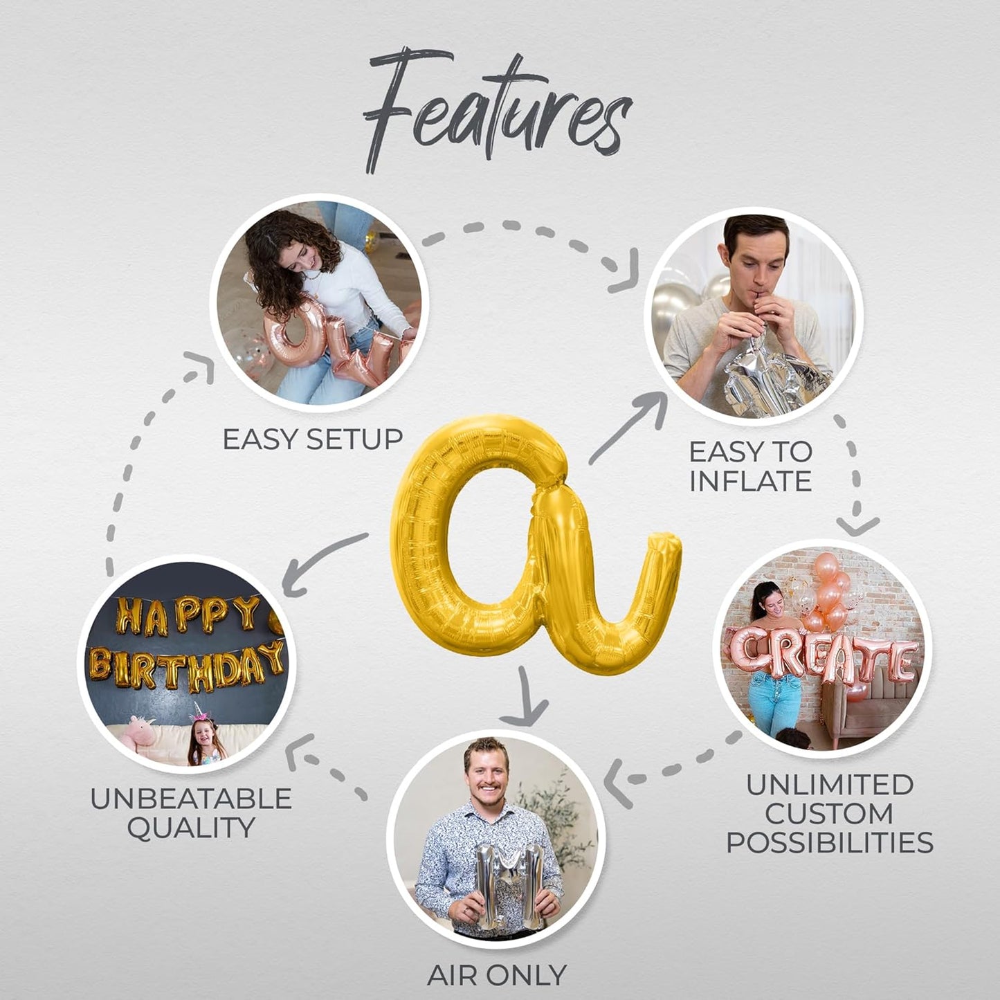 Letter Balloons - LAST SPLASH 16" Inch Alphabet Letters Foil Mylar Balloon Bachelor or Bachelorette Banner (Gold)