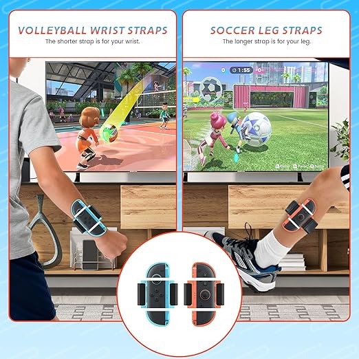 CODOGOY 12-in-1 Switch Sports Accessories Bundle for Switch 1/2/OLED - Complete Family Sports Kit with Storage Bag, Exclusive Bowling Grips & 2 Player Support for Nintendo Switch Sports Games,Switch 1/2 Compatible
