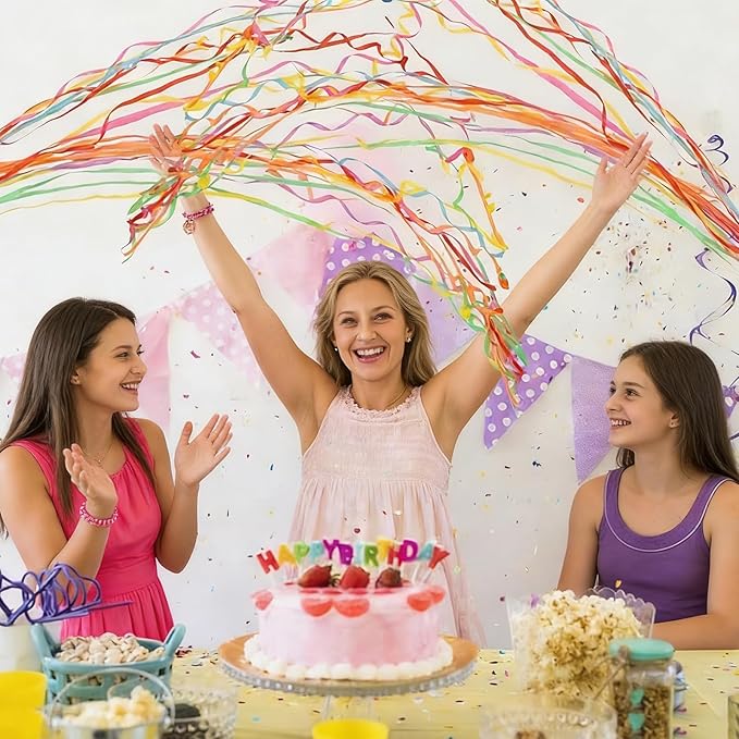 10PCS Streamers Popper Hand Throw Streamers No Mess Confetti Magic Paper Cracker for Celebration Birthday Propose Engagement Wedding Graduation Party Favors