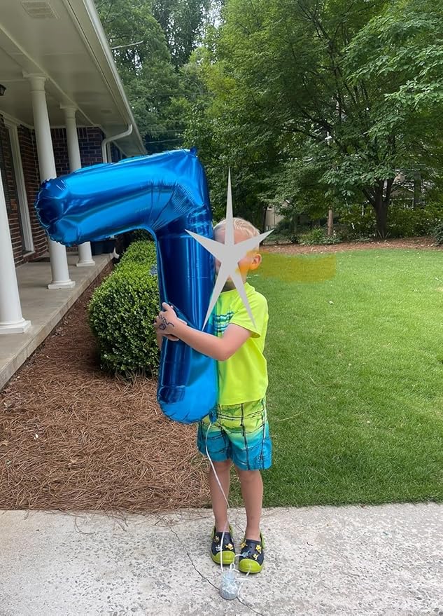 Numbers Balloons 40 Inch 4 Navy Blue Balloons for 4th Birthday Party, Number 4 14 40 Balloons