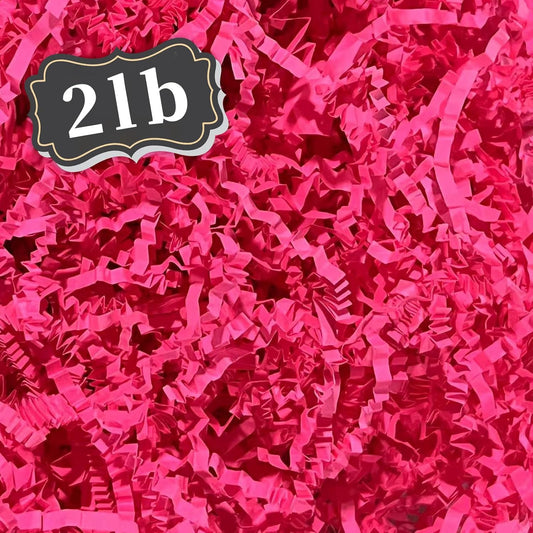 ZEBMOON 2 LB Hot Pink Crinkle Cut Paper Shred Filler Great for Gift Wrapping, Basket Filling, Birthday, Wedding, Halloween, Thanksgiving, Christmas Day, New Year Party Decorations Filling Supplies