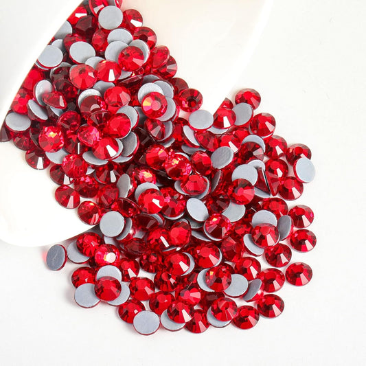 Beadsland Hotfix Rhinestones, 288pcs Crystal Rhinestones for Crafts Clothes DIY Decoration, Light Siam, SS34, 7.0-7.3mm