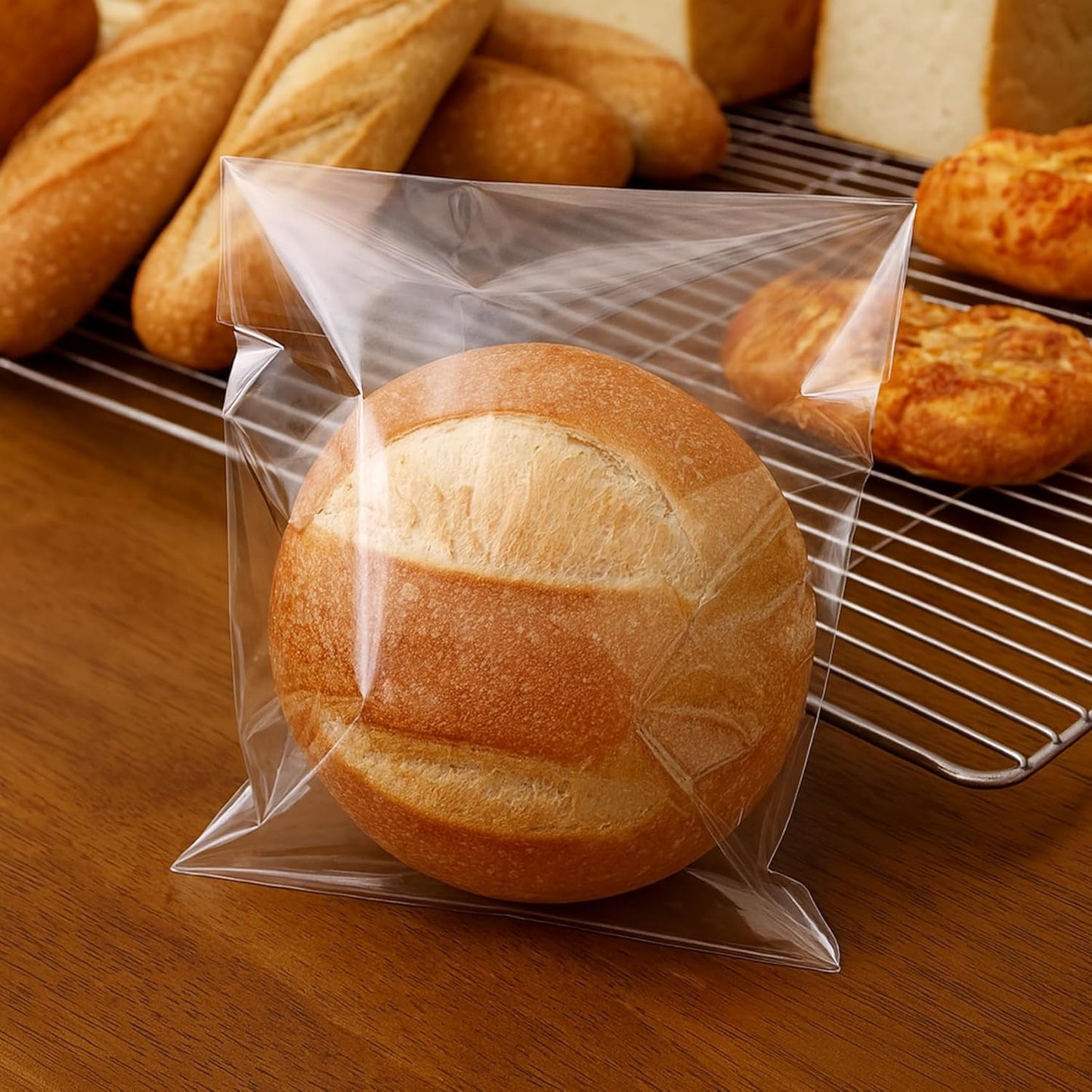 Morepack Self Sealing Cellophane Bags,6x9 Inches 200 Pcs Clear Cookie Bags Resealable Cellophane Bag for Packaging Cookies,Favors,Products,Candy