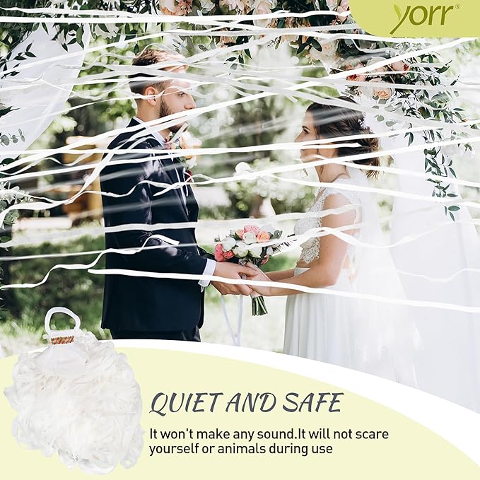 100pack No Mess Streamers,Romantic White Confetti Poppers for Wedding Toss,Hand Throw Party Poppers For Engagement Birthday Party,Graduation,Christmas,New year Celebrations(White,100pcs)