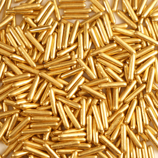 Christmas Gold Sprinkles, 150g/5.29oz, Edible Sprinkles, Metallic Rods Candy, Gold Rods Sugar For Baking, Donuts, Cakes, Cupcakes, Cookies, Wedding Party, Holiday