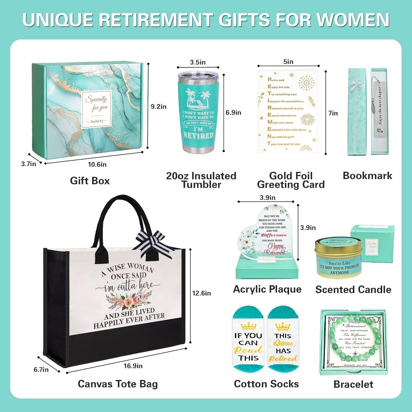 Retirement Gift for Woman 2025, Best Happy Retirement Gifts for Coworker Teacher Nurse Boss Friend Mom Grandma Retirees, Funny Retirement Gifts for Women, Cool Retired Gift Basket with 20oz Tumbler