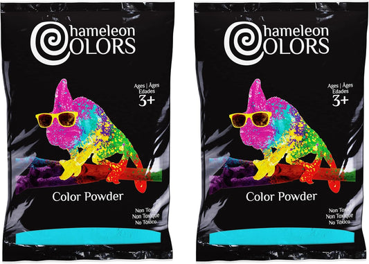 Chameleon Colors Blue Gender Reveal Powder Bags - Two 1 lb Bags - Vibrant Blue Color - Powder for Baby Boy Gender Reveal - Easy-Open Bags - Easy Cleanup - Non-Toxic