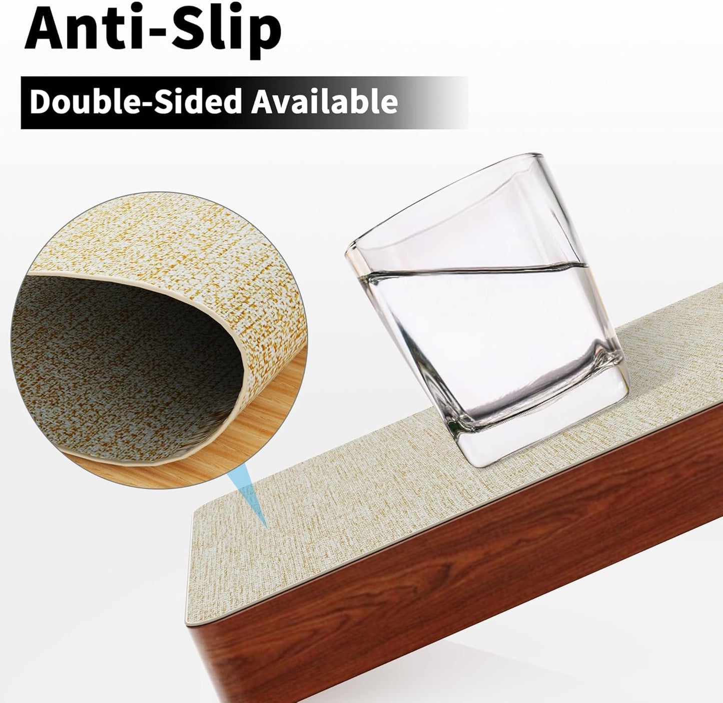 DOLOPL Placemats Set of 6, Beige Faux Leather Heat Resistant Place Mats for Dining Table, Waterproof Oilproof Wipeable Washable Table Mats, Easy to Clean Anti-Slip Tablemats for Kitchen, Party
