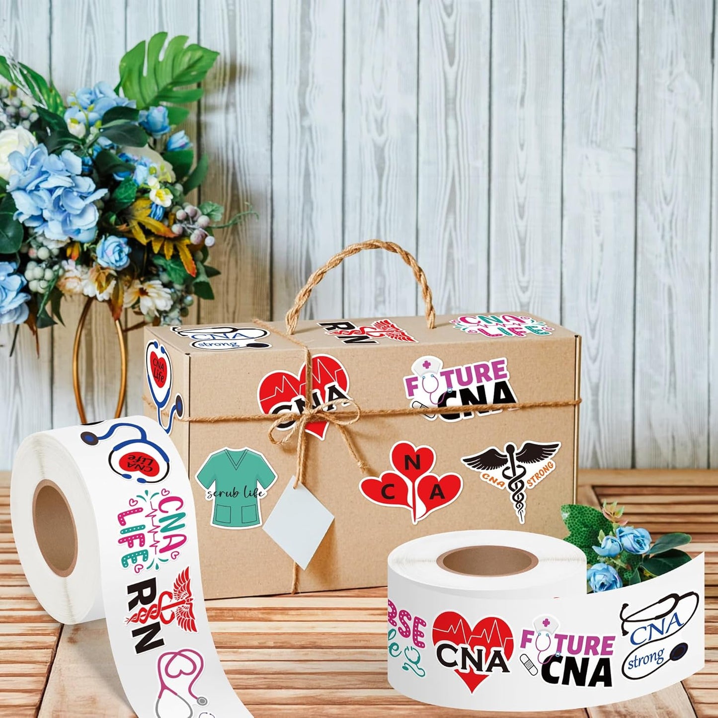 Certified Nursing Assistant Stickers - 1000pcs Cute Nurse CNA Waterproof Vinyl Reusable Laptop Stickers Coloring Book Scrapbook Water Bottle Page Activity Pad Nurse Party Favors Skateboard