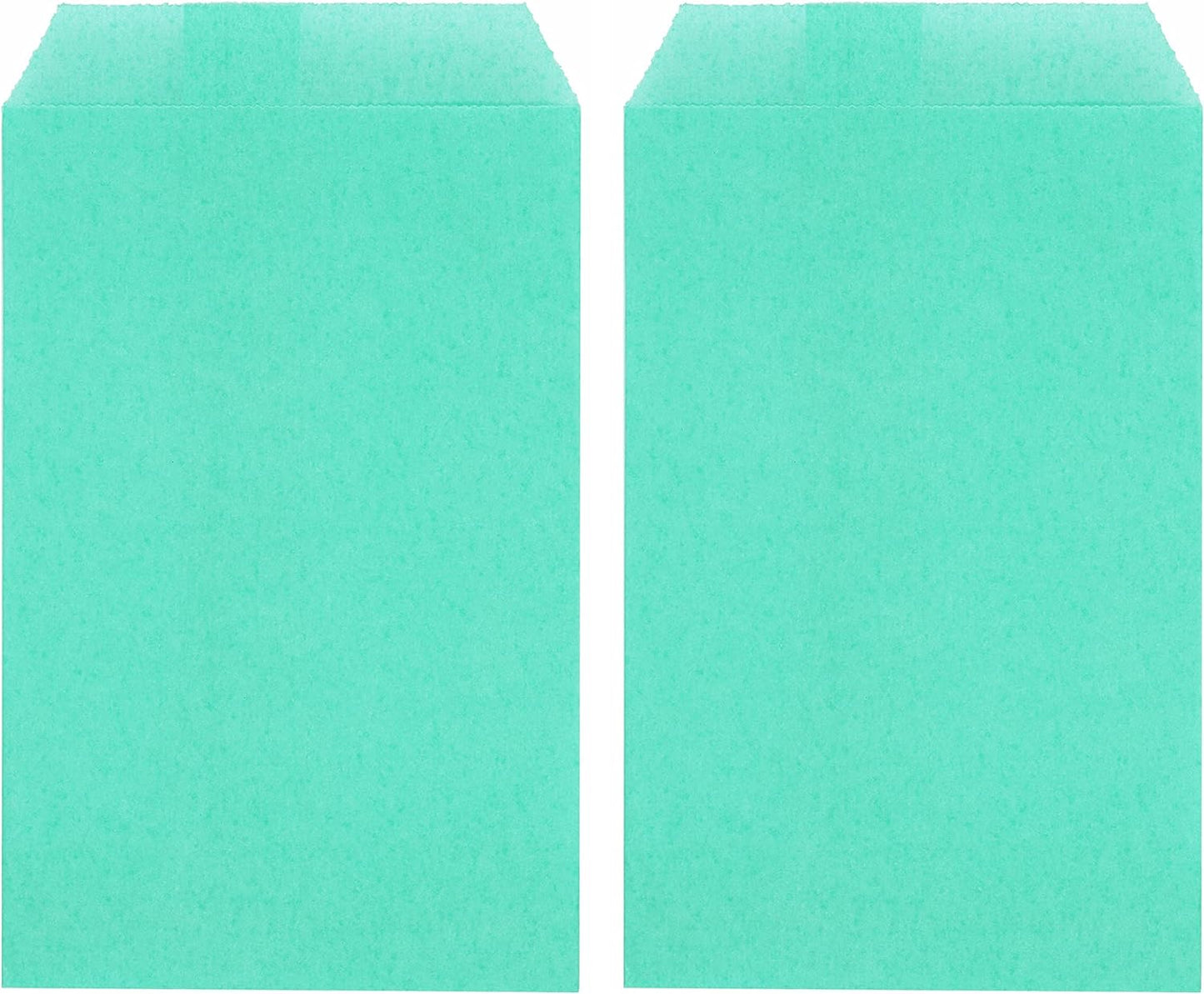 Quotidian Aqua-Blue Flat Mini Greaseproof Paper Envelope Bags 2 3/4" x 4 1/2" (7 x 11.5cm) Pack of 100 - Small Treat Candy Wedding Notes