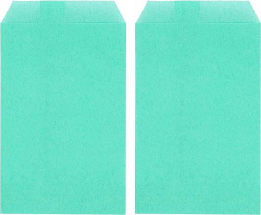 Quotidian Aqua-Blue Flat Mini Greaseproof Paper Envelope Bags 2 3/4" x 4 1/2" (7 x 11.5cm) Pack of 100 - Small Treat Candy Wedding Notes