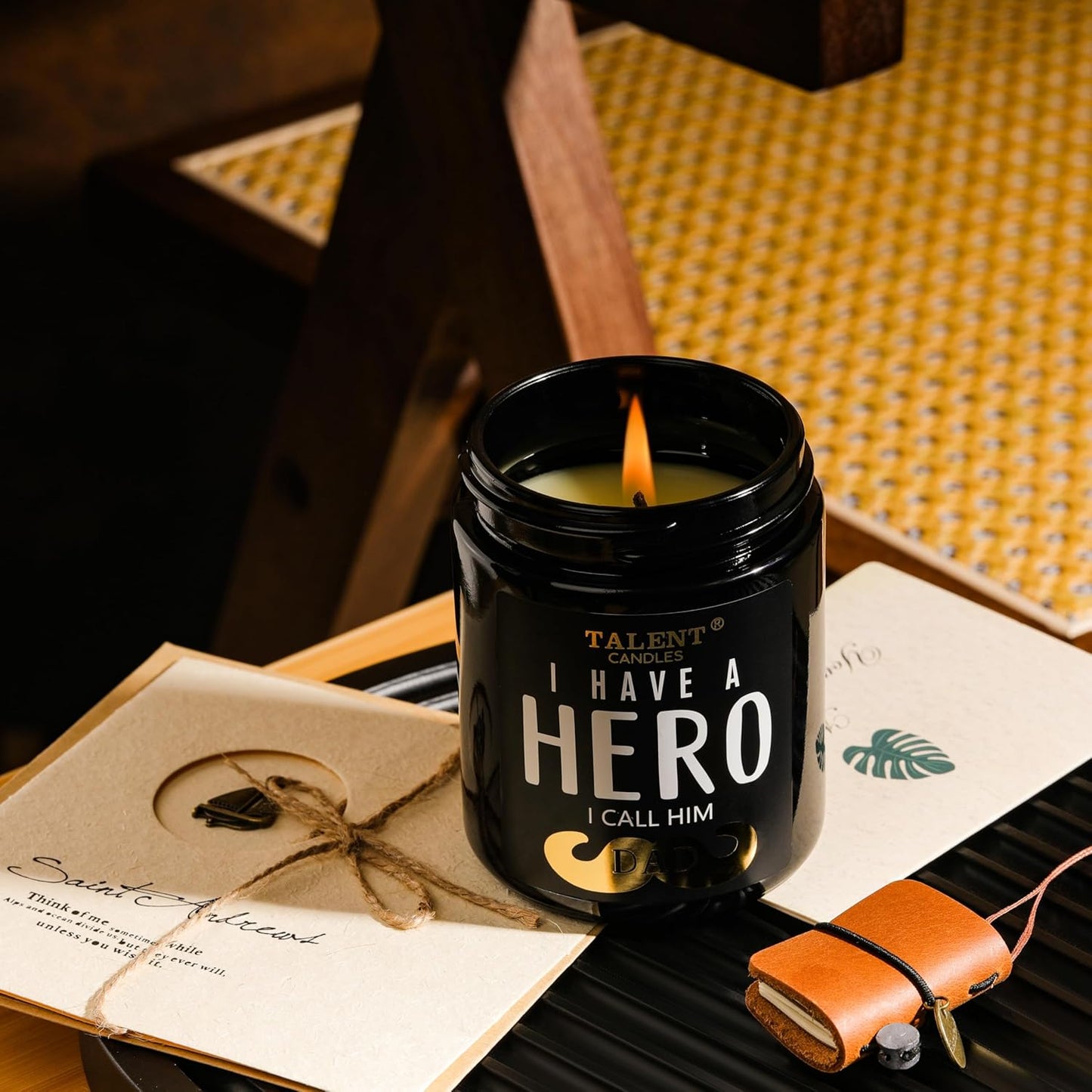 Scented Candle for Dad | Father's Day Gifts | Perfect Home Décor Gift Elegant Gift for Dad from Daughter Son Kids | 8.4oz Candle Jars | Lavender Cedarwood