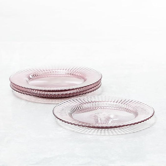 Fortessa Archie Glass Dinner Plate, 10.6 Inch, Pink