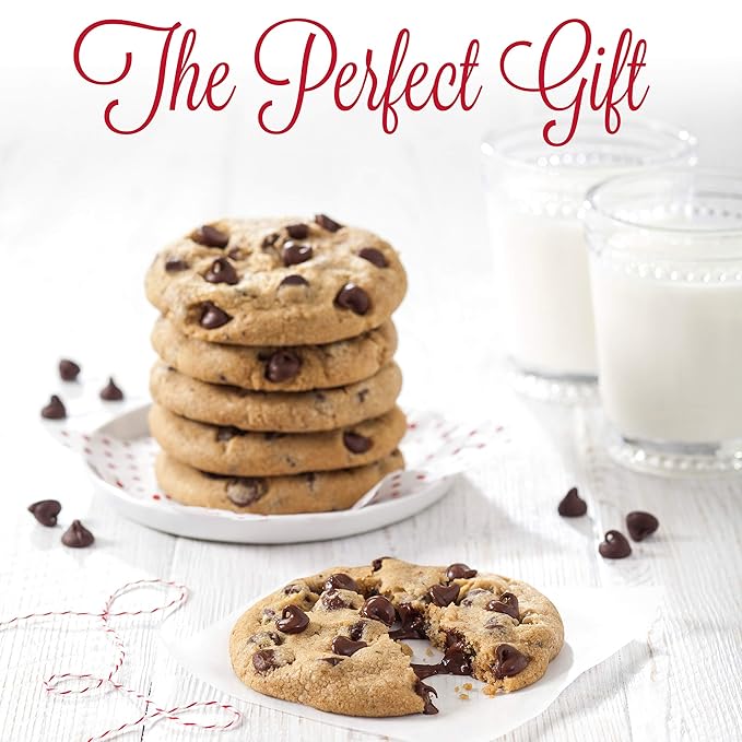 Mrs. Fields Crimson Traditional Cookie Tower - Assorted with 22 Original Sized Cookies and 78 Nibblers Bite-Sized Cookies in our 5 Classic Flavors (100 Count)
