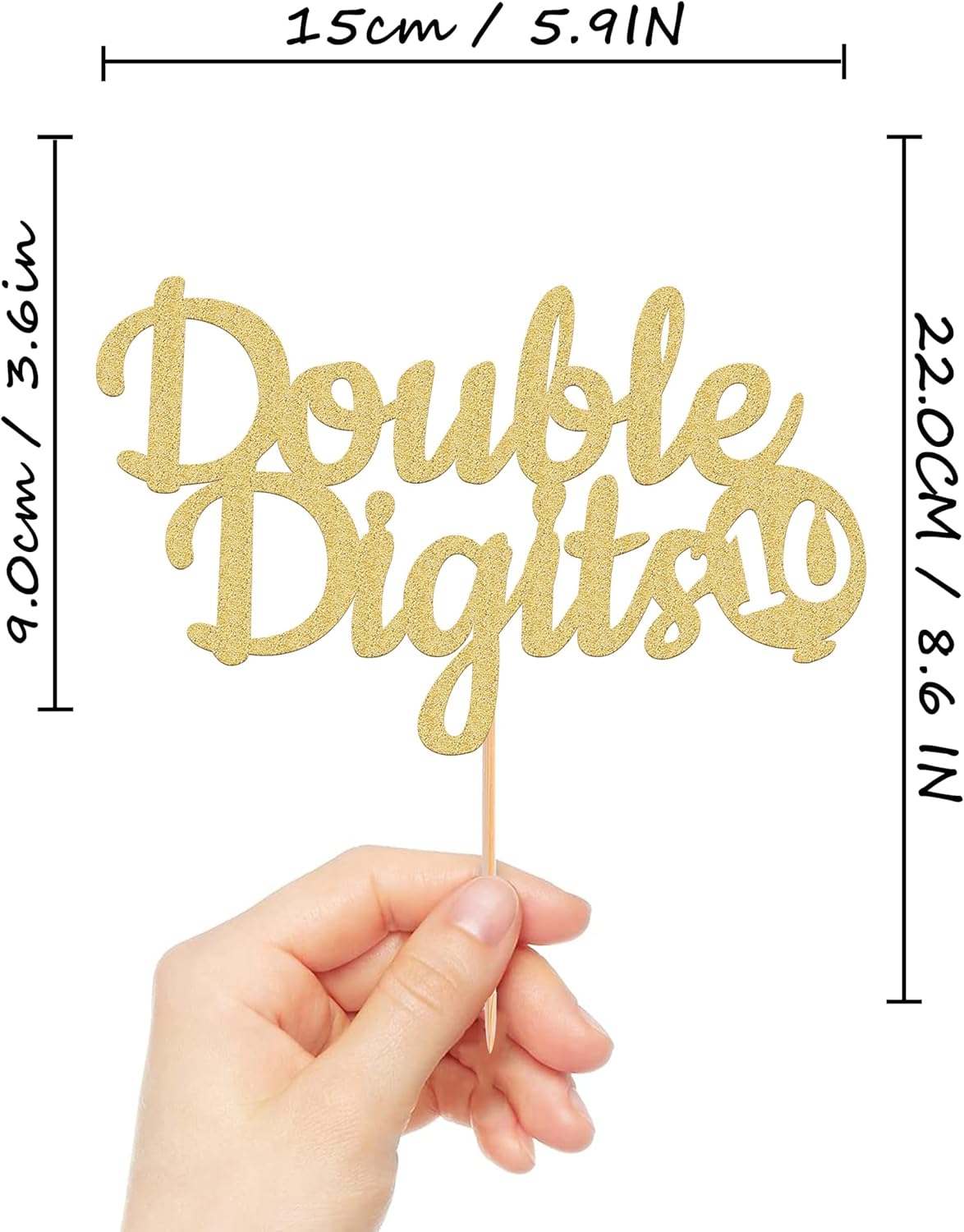 Double Digits 10 Cake Topper