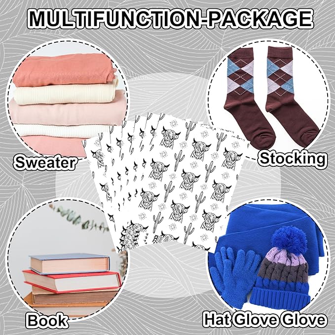 JarThenaAMCS 100Pcs Highland Cow Cactus Poly Mailers 10 x 13 Inch White Black Yak Packaging Bags Rustic Self Seal Mailing Envelope Bags for Small Business Clothing Document Gifts
