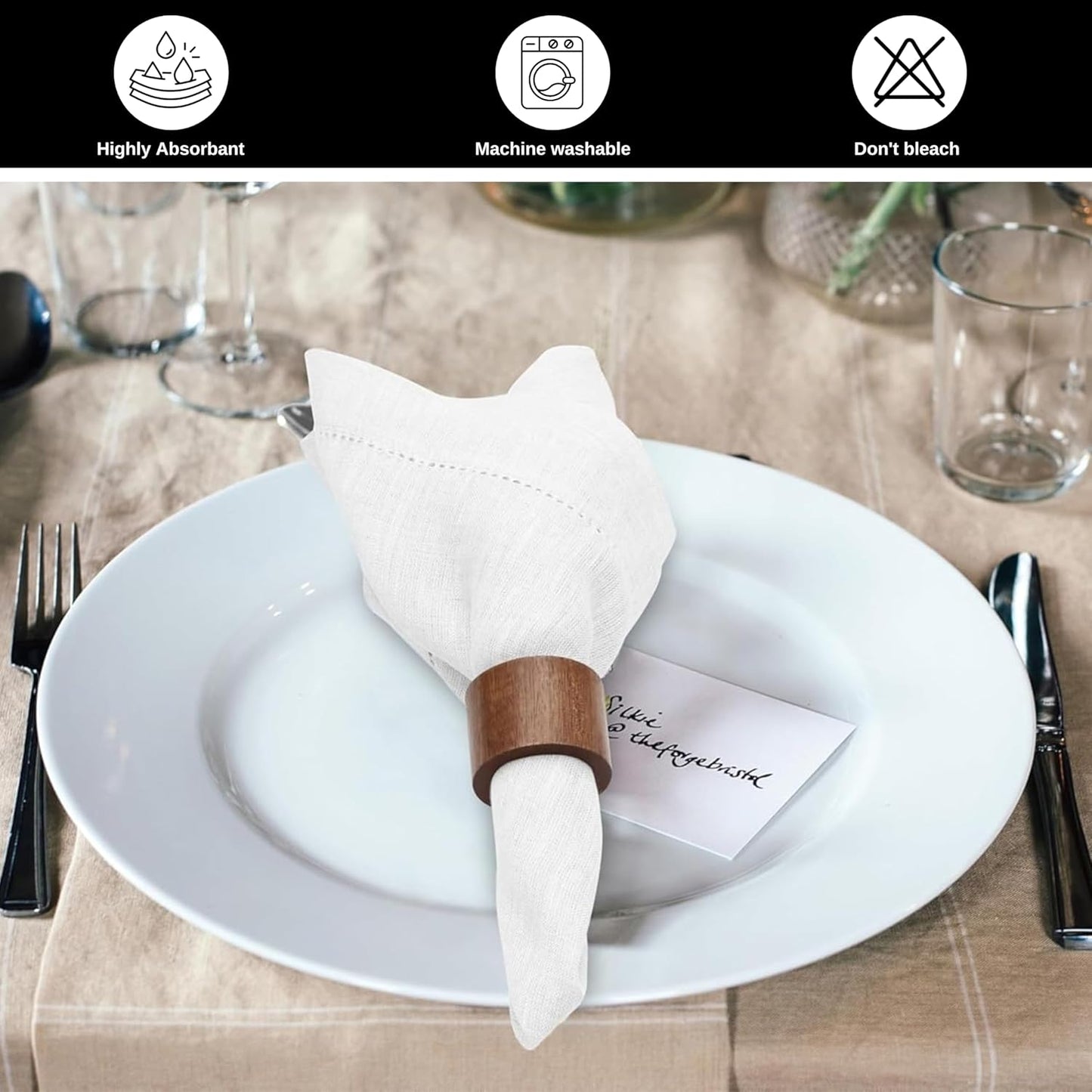 Cloth Napkins, 100% Linen Napkins White, Napkins, Linen Napkins, Dinner Napkins Cloth, Napkins Cloth, Wedding Napkins, Easter Thanksgiving Christmas Napkins 18x18 Cloth Napkins Set of 6